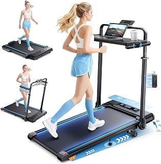 Walking Pad Treadmill with Incline 2%-7%-12%, 2.75-3.0HP Foldable Desk Treadmill for Home with LED Display, Remote&APP Control, Max 330LBS Capacity