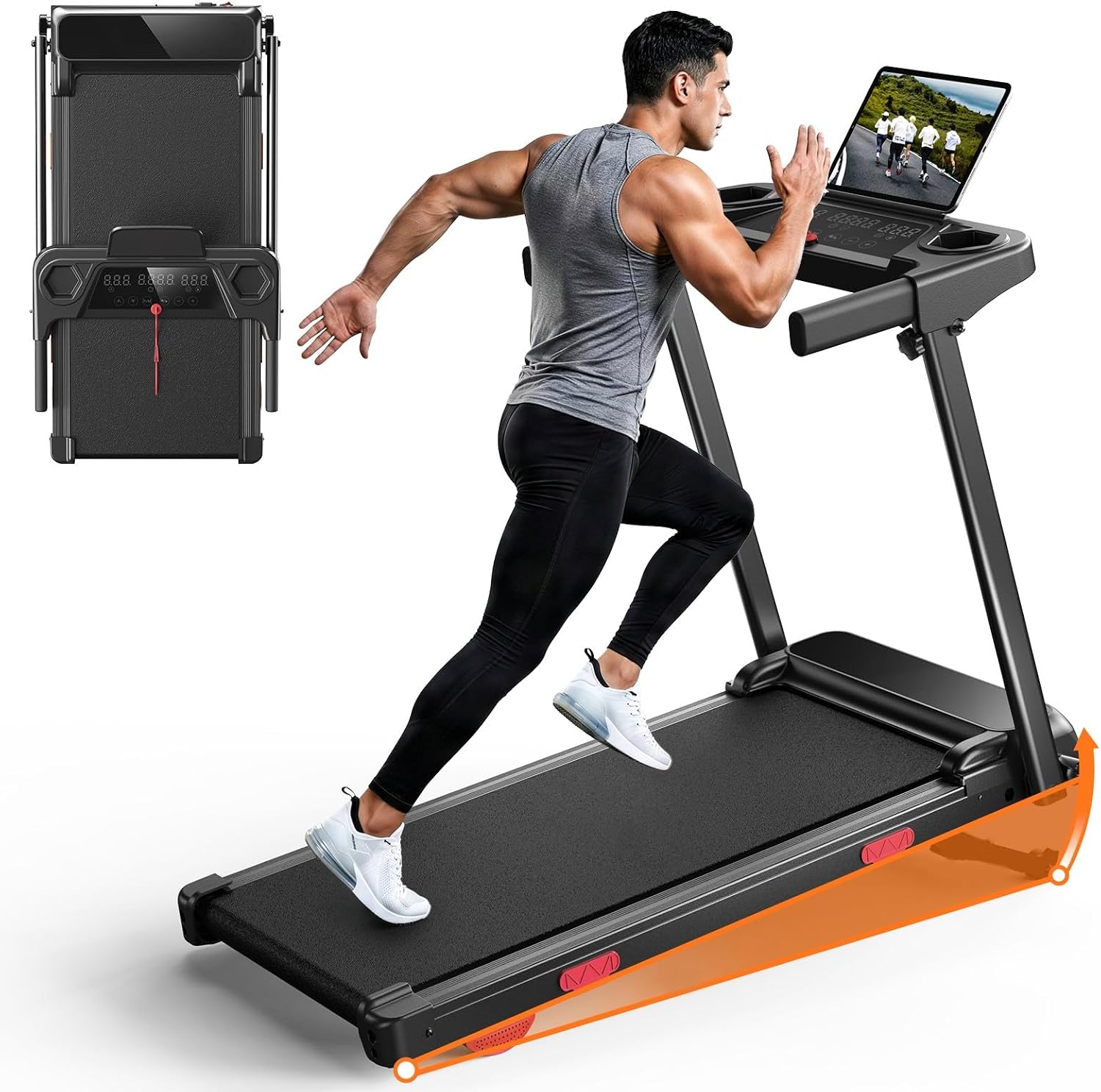 Walking Pad Treadmill with APP, 12% Auto Incline (B0GY93N7P7)