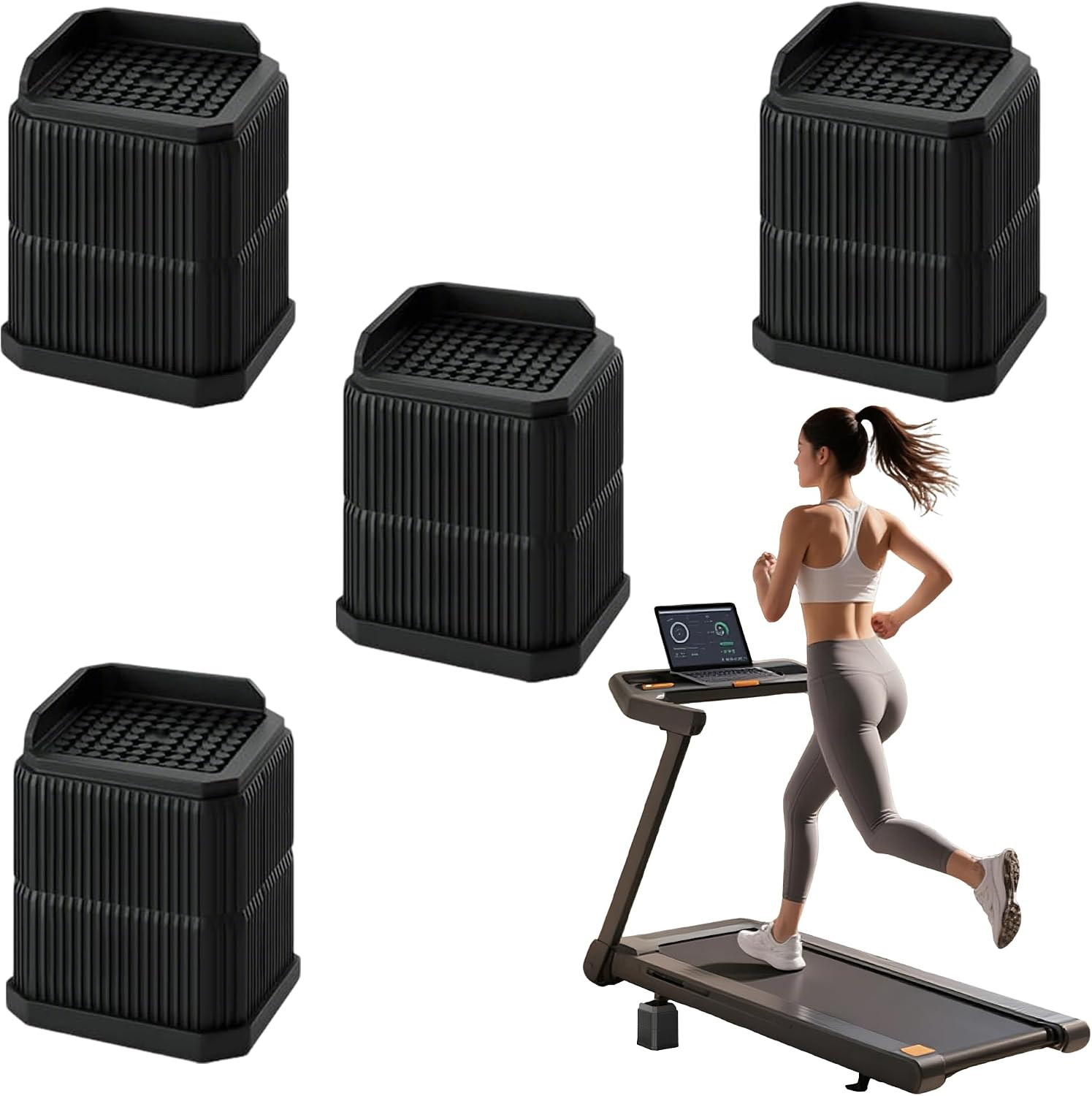 4-Piece Treadmill Incline Riser Blocks (B0H1B22JLF)