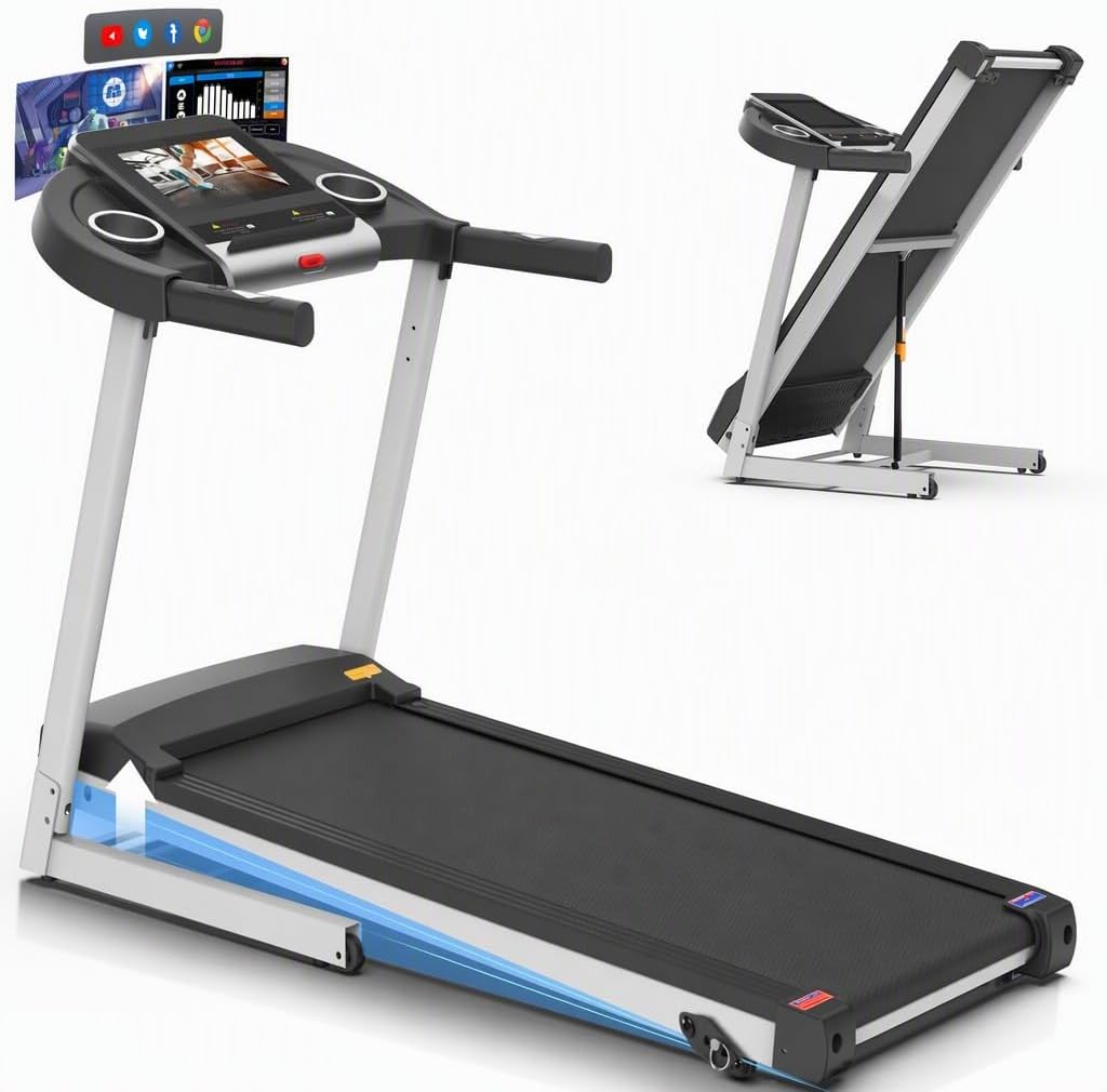 FUNMILY Folding Treadmill with Incline, 400lbs Capacity Treadmills for Home