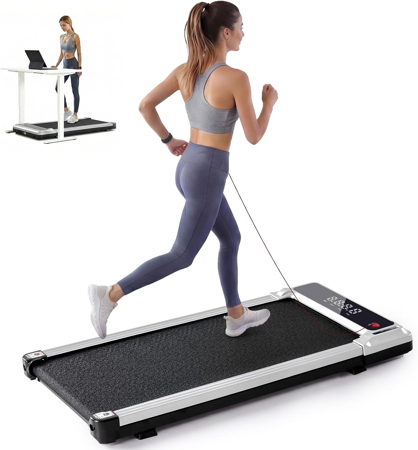 NEWBULIG Foldable Walking Pad with Handle Bar,Treadmills for Home Office